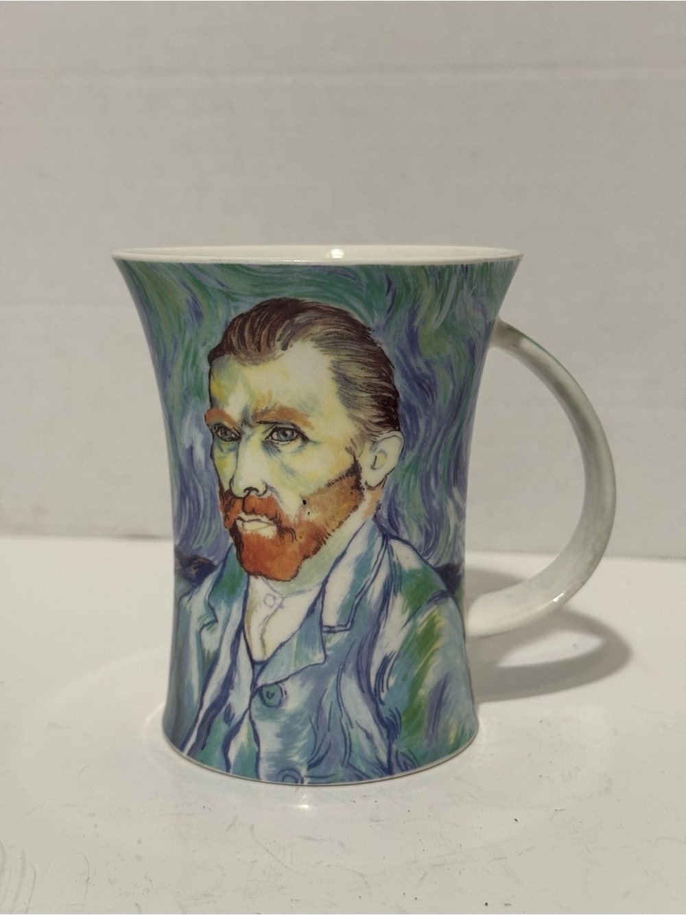 Vintage Dunoon Van Gogh Artist Portrait Fine Bone Coffee Mug - Starry Night